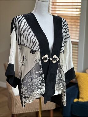 Vintage Spencer Alexis Patchwork Lace Kimono